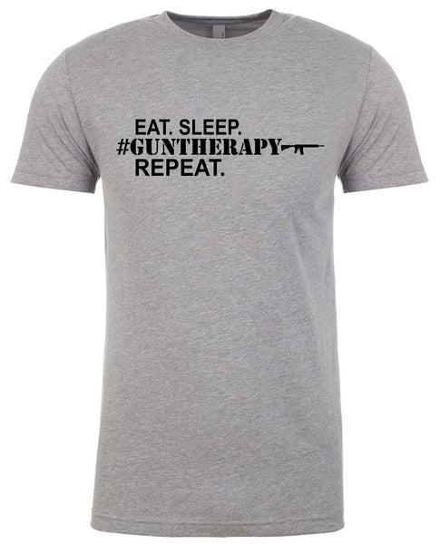 "Eat-Sleep-GunTherapy-Repeat" Unisex Short Sleeve T-shirt